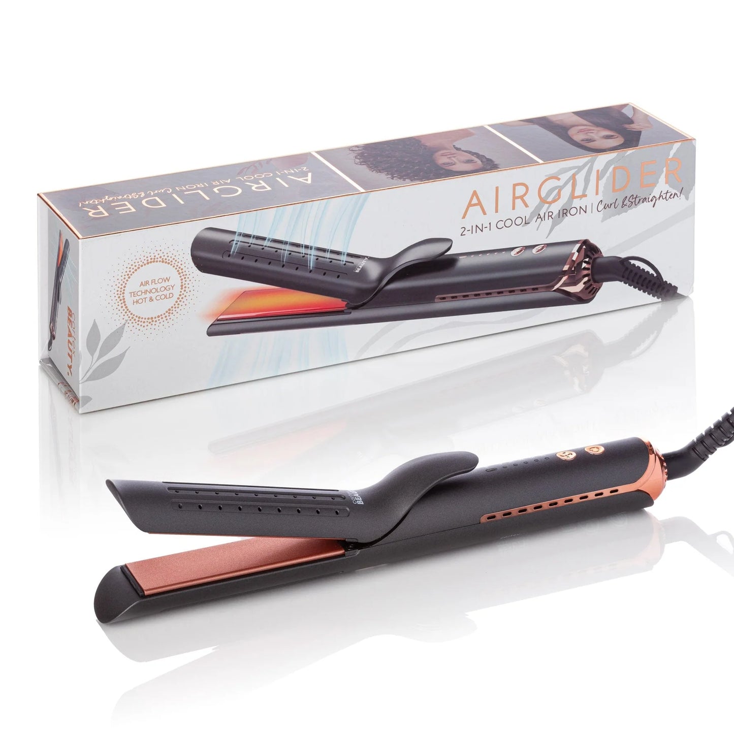 Cortex Beauty AirGlider 2-in-1 Cool Air Flat Iron/curler