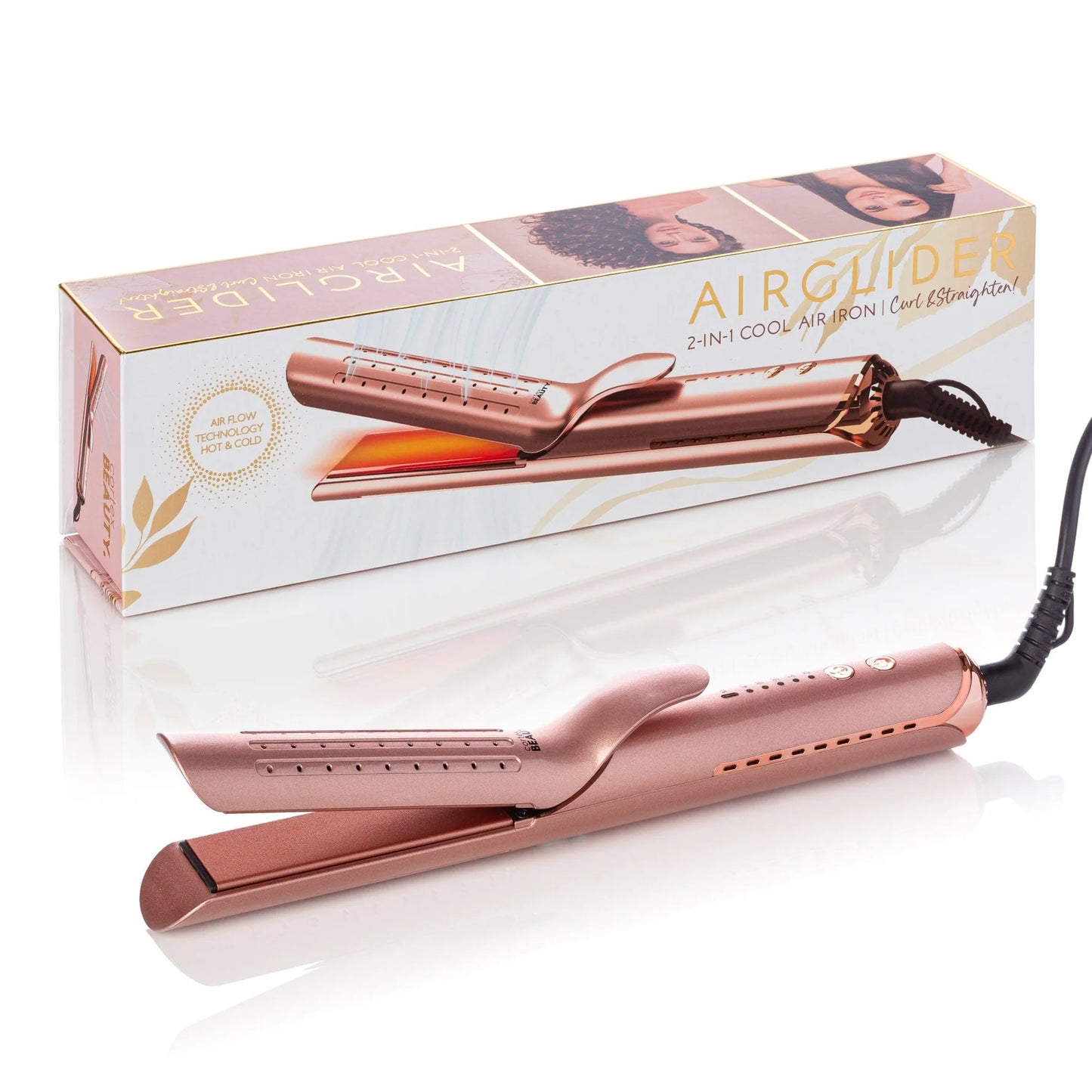 Cortex Beauty AirGlider 2-in-1 Cool Air Flat Iron/curler